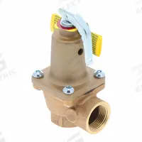 WATTS Boiler Pressure Relief Valve: FNPTF x FNPTF, 3/4 in x 3/4 in, Bronze, 20 psi Max. Op Pressure (MPN F274428). Key specifications — Brand: WATTS.