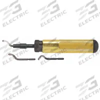 SHAVIV Deburring Tool Set: E100/E200/E300 Blade, Classic Aluminum Handle (MPN 155-00019). Key specifications — Brand: SHAVIV; Features: Telescopic Blade Holder; Blade Trade Number: E100; Holder Trade Letter: E.