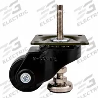 FOOT MASTER Plate Caster: Nylon Tread, 50 mm Wheel Dia, 73 mm Mounting Ht, 330 lb Load Capacity (MPN GDH-50-ASF-NYN-FBL). Key specifications — Brand: FOOT MASTER; Frame Color: Black.