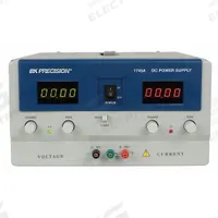 B&K PRECISION DC Power Supply: Digital DC, 5.7 in H x 10.5 in W x 15 in D, 2 Displays, Not Certified (MPN 1745A). Key specifications — Line Regulation Current: 0.4% + 5 mA; Load Regulation Voltage: Less Than 0.04% + 2 mV; Calibration Certificate Type: Not Certified; Manufacturer Part Number: 1745A; Brand: B&K PRECISION; Includes: Spare Fuse; Line Regulation Voltage: Less Than 0.2% + 2mV; Load Regulation Current: 0.4% + 5mA.