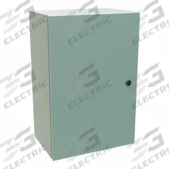 HAMMOND Electrical Enclosure: Steel, 24 in x 16 in x 10 in, NEMA 12/3R/4, Solid Cover, Hinged (MPN EN4SD241610GY). Key specifications — Closure Method: 1/4-Turn Latch; Brand: HAMMOND; Knockouts: Not Included.