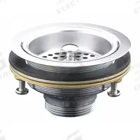 KOHLER Strainer: Brass, Brass, 2 7/8 in Overall Ht, 4 1/2 in Overall Dia, Threaded, 7/8 in Drain Ht (MPN K-8799-CP). Key specifications — Product Type: Sink Drain; Brand: KOHLER; Finish: Brass; Material: Brass; Includes Overflow: No; Includes: Less tailpiece.