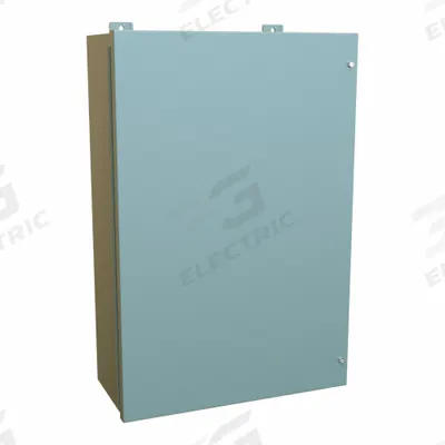 HAMMOND Enclosure: Steel, 30 in x 20 in x 9 in, NEMA 12, w/Panel, Solid Cover - Steel Dust-Tight Enclosures