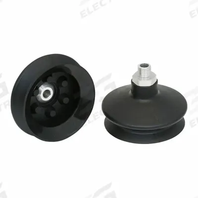 SCHMALZ Vacuum Pad Assembly: 1.5 Folds, G1/4 in, 84.5 mm Pad Dia, NBR, 55 A, Black - Bellows Type Electronics Industry Vacuum Pad Assemblies