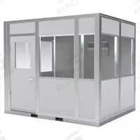 PORTA-KING Modular In-Plant Office: 8 ft x 10 ft x 8 ft, 4 Walls, Vinyl-Covered Drywall, Gray (MPN FAB810WHVAC). Key specifications — Brand: PORTA-KING; Sound Transmission Coefficient: STC 25; Includes: (6) Windows; Frame Material: Aluminum.