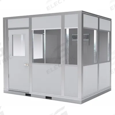 PORTA-KING Modular In-Plant Office: 8 ft x 10 ft x 8 ft, 4 Walls, Vinyl-Covered Drywall - 4-Wall Assembled In-Plant Offices