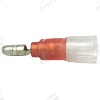 VELVAC Wire Disconnect: Male Tab, Red, Nylon with Heat Shrink (MPN 30169). Key specifications — Brand: VELVAC; Manufacturer Part Number: 30169; Disconnect Style: Bullet Disconnect; Termination Style: Crimp; Seam Style: Brazed; Terminal Type: Tab; Terminal Types: Male Tab; Waterproof: Yes.