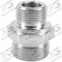 ERMETO Compression Fitting Adapter: 8 mm OD Size, G 1/4 A x G 1/4 A Thread Size, 30 mm Overall Lg (MPN GE08SRCFX). Key specifications — Brand: ERMETO; Series: Ermeto DIN.