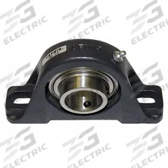 TIMKEN Pillow Block Bearing: 3/4 in Bore, Cast Iron, Set Screws, 1 1/4 in Shaft Ht, 5 in Overall Lg (MPN YAK 3/4 SGT). Key specifications — Brand: TIMKEN; Mounting Bolt Size: 3/8 in; System of Measurement: Inch.