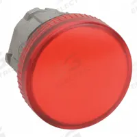 SCHNEIDER ELECTRIC Pilot Light Head: 22 mm Panel Mounting Hole Dia, Red, Smooth, XB4 Series (MPN ZB4BV04). Key specifications — Brand: SCHNEIDER; Compatible Lamp Module Type: BA9 Lamp Module; Compatible with Series: XB4.