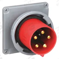 HUBBELL Pin and Sleeve Inlet: Red, 277/480V AC, Three Phase, 100 A, 4 Pole, 5 Wire, IEC Grounding (MPN HBL5100B7W). Key specifications — Brand: HUBBELL.