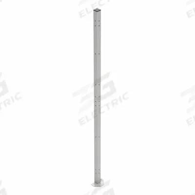 FOLDING GUARD Universal Post: 8 ft H, White - Folding Guard Quick-Assemble Adaptable Welded-Wire Partition Components