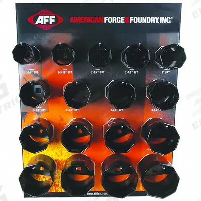 AMERICAN FORGE & FOUNDRY Automotive Socket Set: 1/2 in Drive Size, 17 Pieces - Lug Nut Socket Sets