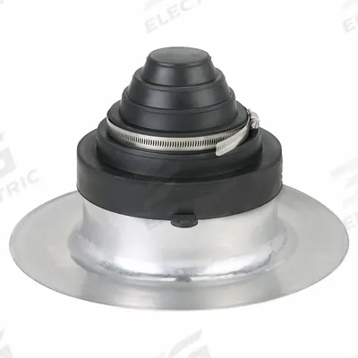 PORTALS PLUS 14"dia Alum Roof Vent Pipe Flashing: For Flat Roof, Round Base, For 1 Pipes - Round-Base Boots