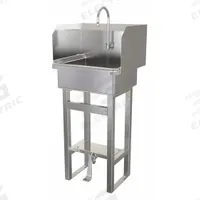 SANI-LAV Hand Sink: 43 1/2 in Overall Ht, 17 in Bowl Lg, 7 in Bowl Dp, 2 gpm Flow Rate, 16 ga (MPN 7271). Key specifications — Includes Side Splash: Side Splash Included; Brand: SANI-LAV.
