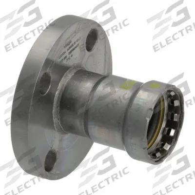 VIEGA MEGAPRESS Crimp Adapter Fitting: 1 1/4 in Pipe Size, Press-fit x Flange, Carbon Steel - Gas Steel Press Pipe Fittings