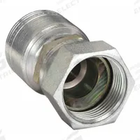 AEROQUIP Hydraulic Crimp Fitting: Steel x Steel, Straight, -4 For Hose Dash Size, JIC x Crimp (MPN 1AA4FJ4). Key specifications — Fitting Gender: Female x Genderless; Fitting Connection Type: JIC x Crimp; Thread Size: 7/16"-20; For Hose Dash Size: -4; Brand: AEROQUIP.