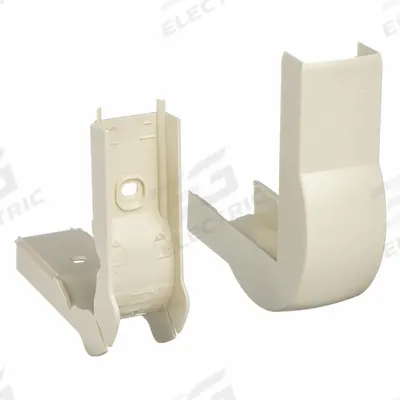 LEGRAND 90 Degrees External Elbow: PN03, 3/4 in Wd, 1/2 in Ht, Plastic - 90 Degree Elbows for Nonmetallic Single-Channel Raceways