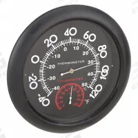 APPROVED VENDOR Analog Thermometer/Hygrometer: 0%to 100% Humidity Range, Wall, ±4°F/±2°C (MPN 49T437). Key specifications — Humidity Accuracy: +/- 8% RH; Display Type: Dial; Brand: APPROVED VENDOR.