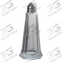 ITI Salt/Pepper Shaker: Glass, Clear, 4 3/8 in Overall Ht, Clear (MPN GS-1). Key specifications — Color: Clear; Brand: ITI; Body Material: Glass; Product Type: Shaker; For Food Type: Pepper; Salt.