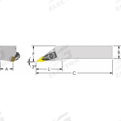 ULTRA-DEX USA Indexable Turning and Profiling Tool Holder: DVJNR 16-3D (MPN 974-000-017) - Indexable Turning & Profiling Toolholders
