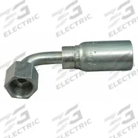 KURT Hydraulic Crimp Fitting: Carbon Steel, 90° Elbow, -20 For Hose Dash Size, Female x Male (MPN FFX90-20-20). Key specifications — Fitting Gender: Female x Male; Fitting Connection Type: ORS x Hose End; For Hose Dash Size: -20; Thread Size: 1-11/16"-12; Brand: KURT.