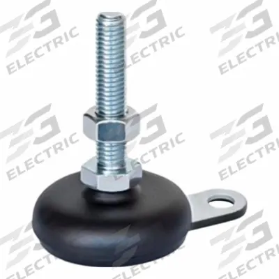 JW WINCO Male-End Leveling Mount: Swiveling Stud, 1/2"-13 Thread Size, 1.97 in - Non-Skid Male Leveling Mounts
