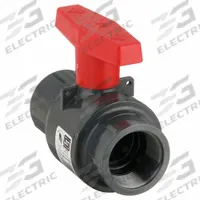 SPEARS Manual Two-Way Ball Valve: 1 1/2 in, PVC, Straight, FNPT x FNPT, 235 psi Max. Pressure (CWP) (MPN 2121-015). Key specifications — attr1008170: SPEARS; attr1017899: Tee.