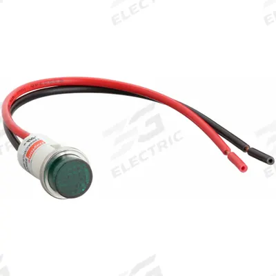 Dayton Raised Panel Light: 12 mm Panel Mounting Hole Dia, LED - LED Indicator Pilot Lights