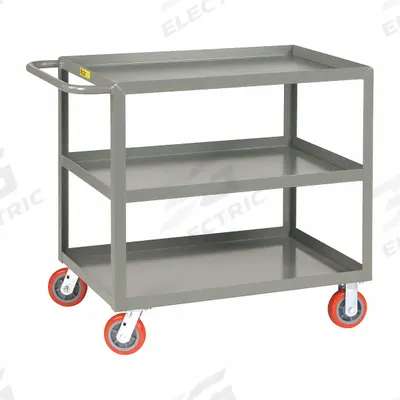LITTLE GIANT Utility Cart: 2,000 lb, 60 in L x 30 in W Shelf, 3 Shelves, Gray - General Purpose Utility Carts