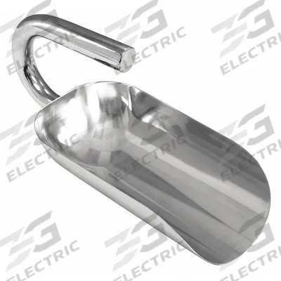 SANI-LAV Hand Scoop: 32 oz Capacity, Silver, 14 in Overall Lg, 4 7/8 in Overall Wd - Stainless Steel Hygienic Hand Scoops