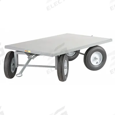 LITTLE GIANT Industrial Trailer: 2,000 lb Cap, 60 in L x 36 in W x 19 in H Deck - Tight-Turning 4-Wheel-Steer Trailers