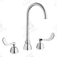 CHICAGO FAUCETS Gooseneck Kitchen/Bathroom Faucet: 786, Cast Brass, Widespread, Deck, 2 Handles (MPN 786-GN2FCABCP). Key specifications — Series: 786; Brand: CHICAGO FAUCETS.