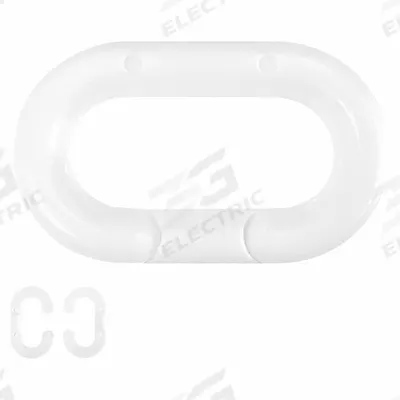 APPROVED VENDOR Chain Link for Plastic Chain Barrier: White, 2 9/10 in Overall Lg - Master Chain Links for Plastic Chain Barriers