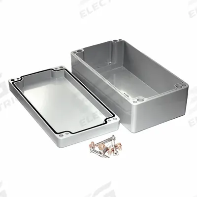 HAMMOND Enclosure: Die-Cast Aluminum, 8 in x 4 in x 3 in, NEMA 12/13/4/4X/6/6P - Fiberglass Submersible Enclosures