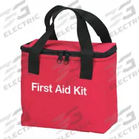 APPROVED VENDOR First Aid Kit and Housing: Gen Purpose, 10 People Served, 91 Components, Fabric (MPN 59296). Key specifications — Adhesive Bandages Included: (28) Bandages; Application: General Purpose; Brand: APPROVED VENDOR; Housing Color: Red; Housing Material: Fabric; Includes Oral or Inhalant Medication: No Medication Included; Mountable: Portable; Oral and Inhalant Medicinals Included: No Oral/Inhalant Medicinals.