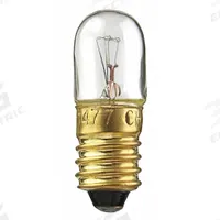 APPROVED VENDOR Incandescent Bulb: Incandescent, Miniature Screw (E10), (T) Tubular, T3, 1477, White (MPN 1477-10PK). Key specifications — Light Color: White; Bulb Shape: T3; Trade Number: 1477; Brand: APPROVED VENDOR; Voltage: 24V AC.