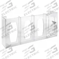 BOWMAN DISPENSERS Glove Dispenser: PETG, 22 5/8 in Overall Wd, 10 1/8 in Overall Ht, 4 in Overall Dp (MPN GL040-0111). Key specifications — Dispenser Layout: (4) Boxes; Fill Direction: Top Load; Material: PETG; Brand: BOWMAN DISPENSERS; Color: Clear.