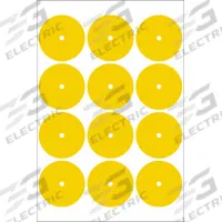 ACCUFORMNMC Gauge Marking Labels: Yellow, Polyester, 12 PK (MPN GML103YL). Key specifications — Label Color: Yellow; Label Material: Polyester.