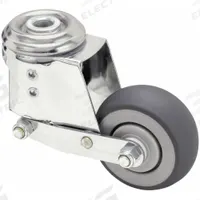 APPROVED VENDOR Bolt-Hole Caster: Swivel, Side Brake, 5 in Wheel Dia., 1 1/4 in Wheel Wd, Rubber (MPN P16S-RP050K-H). Key specifications — Wheel Bearing Type: Ball; Brand: APPROVED VENDOR; Roll Up: Swivel with Brake.