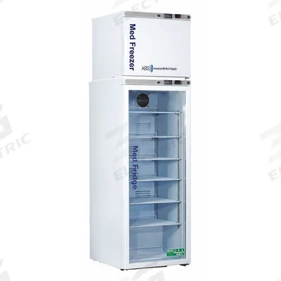 AMERICAN BIOTECH SUPPLY Refrigerator and Freezer: 10.5 cu ft Refrigerator Capacity, 2 Doors - Pharmacy Refrigerator-Freezers