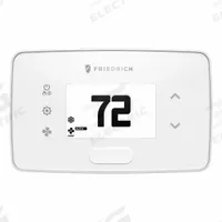 FRIEDRICH Thermostat: Thermostat, 1 in x 3 7/16 in x 5 9/16 in, Installation Hardware (MPN EMWRTA4). Key specifications — Manufacturer Part Number: EMWRTA4; Product Type: Thermostat; Includes: Installation Hardware; Brand: FRIEDRICH.