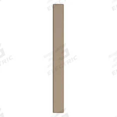 ASI GLOBAL PARTITIONS Partition Column: Steel, Smooth Semi Gloss, Dark Khaki, 70 in Ht, 7 in Wd - Pilasters for Bathroom Partitions