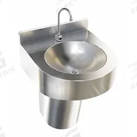 JUST MANUFACTURING Bathroom Sink: Institutional Group, Silver, Stainless Steel, Sensor, Single Hole (MPN WHLE14S-J). Key specifications — Series: Institutional Group; Includes: Enclosure; Color: Silver; Brand: JUST MANUFACTURING; Sink Type: Bathroom; Material: Stainless Steel; Sink Material: Stainless Steel.