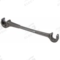 WESTWARD Double End Valve Wheel Wrench: 1 in_1 5/16 in Head Size, 17 1/2 in Overall Lg, Alloy Steel (MPN 5PWE7). Key specifications — attr310395: No; attr310394: Black Oxide; attr310393: Alloy Steel; attr324959: WESTWARD.