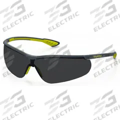 HEXARMOR Safety Glasses: Dark Gray Lens, Half-Frame, Anti-Fog/Hard Coat/Photochromic/TruShield® (MPN 11-15008-08). Key specifications — Brand: HEXARMOR; Frame Color: Charcoal/High-Visibility Yellow; Lens Color: Dark Gray; Lens Properties: Anti-Fog / Scratch-Resistant / Photochromic.