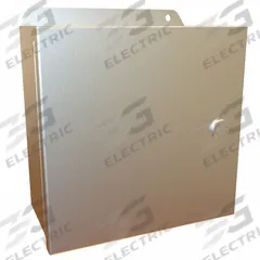 HAMMOND Electrical Enclosure: Stainless Steel, 8 in x 8 in x 4 in, NEMA 12/13/3R/4/4X, w/Panel (MPN EJ884SS). Key specifications — Brand: HAMMOND; Closure Method: Latches; Enclosure Material: Stainless Steel; Knockouts: Not Included; Includes Inner Panel: with Inner Panel Included.