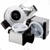 In-Line Duct Fan: 303 cfm Max., 6 in Duct, 70 W, 120V AC, 1 Ph, IP44, Galvanized Steel (MPN 45023). Key specifications — Includes: Mounting Bracket; Brand: FANTECH; Speed Controllable: Yes; High-Efficiency Motor: No; Nameplate Voltage: 120V AC; Number of Speeds: 1; Airflow @ 0.000 in SP - Range: 250 to 499 cfm; High-Efficiency Motor_Broad: Standard-Efficiency Motor.