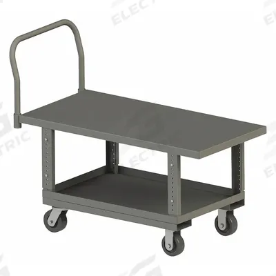APPROVED VENDOR Platform Truck: 2,000 lb, 60 in L x 30 in W x 35 3/16 in H Deck, Solid - Work-Height Platform Trucks