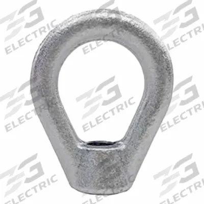 JW WINCO Lifting Eye Nut: Steel, 1030, 3/8"-16 Thread, 5/8 in Tr Lg, 2 1/2 in Ht - Steel Eye Nuts